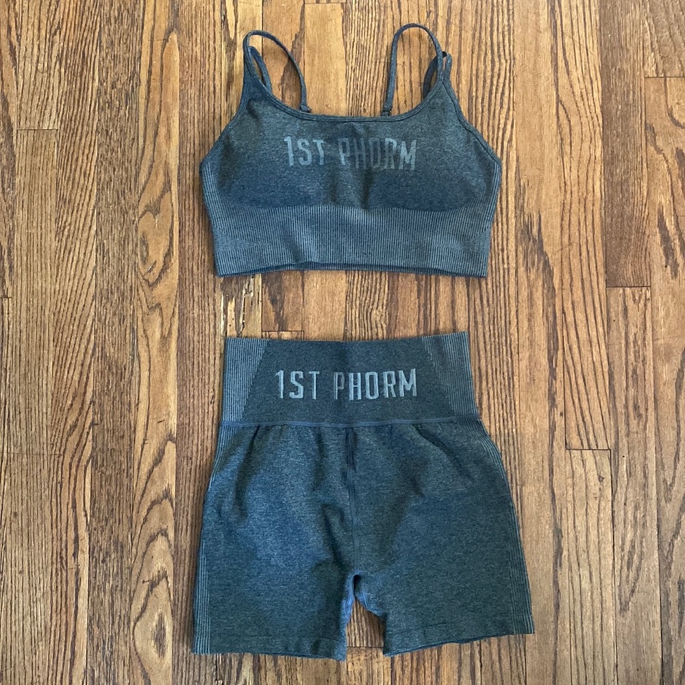 1st Phorm Sports Bra & Shorts Set Sz M